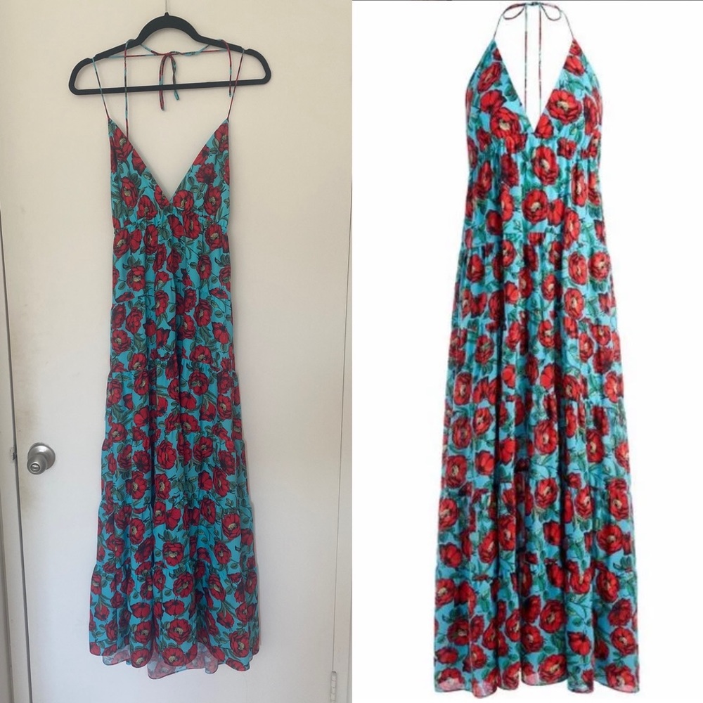 Alice + Olivia halter maxi dress